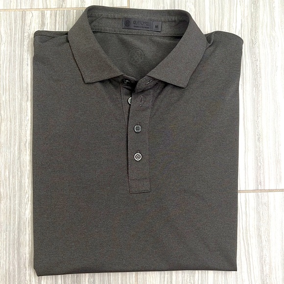 G/Fore Men's Essential Pique Polo | Charcoal Heather Grey | Medium - Picture 3 of 3